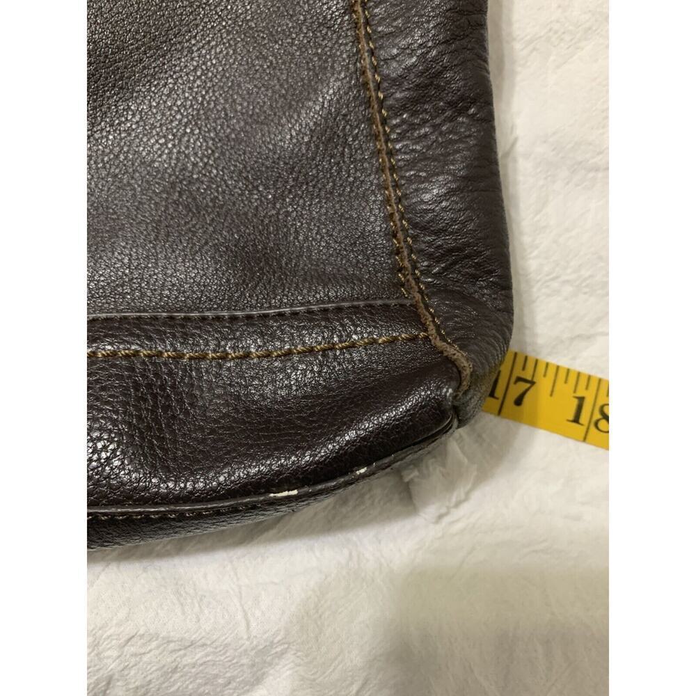 The Sak Lucia Dark Brown Pebbled Leather Crossbody Bag Adjustable Strap Pockets - Picture 10 of 12